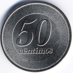 Монета Ангола 50 сентимо 2012 год