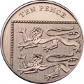Великобритания 10 пенсов 2011 год