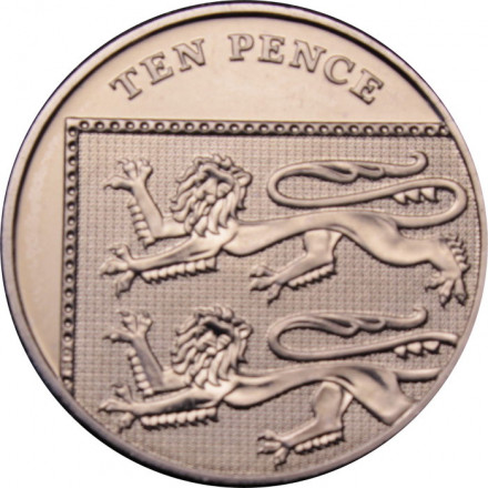 Великобритания 10 пенсов 2011 год