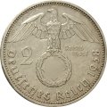 Третий Рейх 2 рейхсмарки 1938 год (A)
