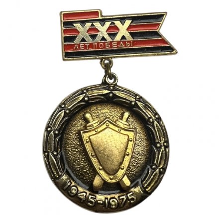 Значок 30 лет победы 1945 - 1975. Юстиция
