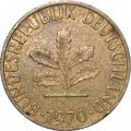 ФРГ 5 пфеннигов 1970 год - J