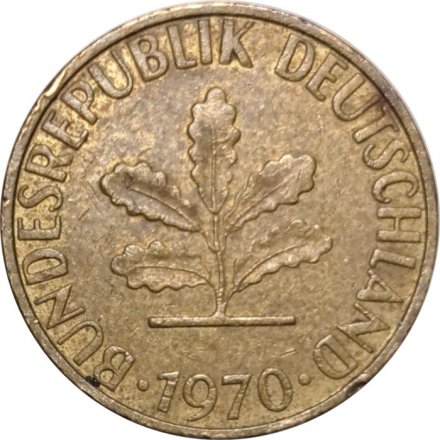 ФРГ 5 пфеннигов 1970 год - J