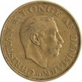 Дания 1 крона 1946 год - Король Кристиан X. Стебли пшеницы и овса