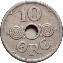Дания 10 эре 1929 год