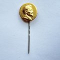 Значок. М.И. Калинин игла (цвет золото) 