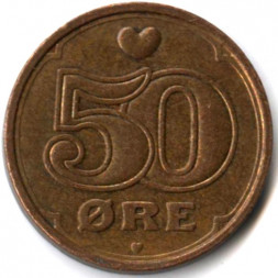 Дания 50 эре 2000 год