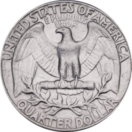 США 25 центов (1/4 доллара) 1970 год - Джордж Вашингтон (без отметки монетного двора)