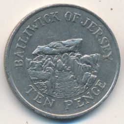 Джерси 10 пенсов 1984 год