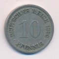 Германия 10 пфеннигов 1896 год (F)
