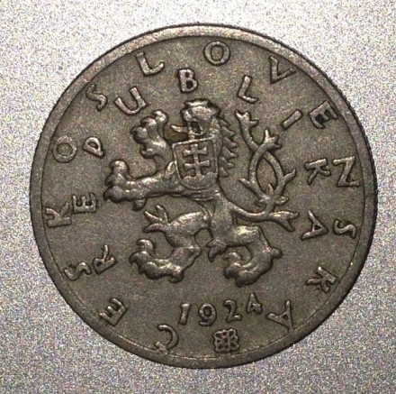 Чехословакия 50 геллеров 1924 год