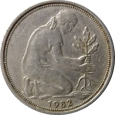ФРГ 50 пфеннигов 1982 год (D)