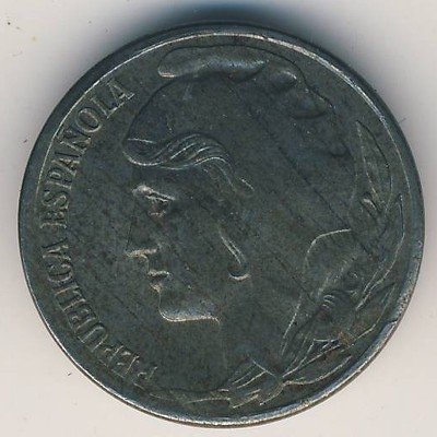 Испания 5 сентимо 1937 год