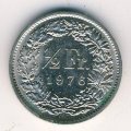 Швейцария 1/2 франка 1976 год