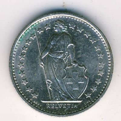 Швейцария 1/2 франка 1976 год