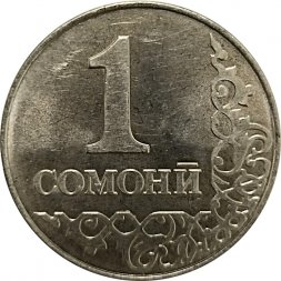 Таджикистан 1 сомони 2011 год