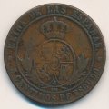 Испания 5 сентимо 1868 год