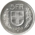 Швейцария 5 франков 1969 год