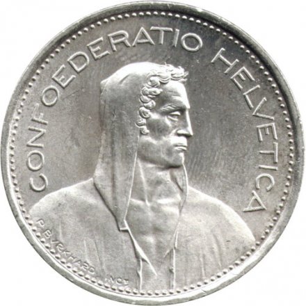 Швейцария 5 франков 1969 год