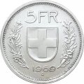 Швейцария 5 франков 1969 год