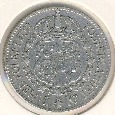 Швеция 1 крона 1924 год