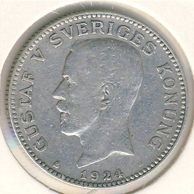 Швеция 1 крона 1924 год