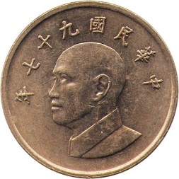 Тайвань 1 юань (доллар) 2008 год