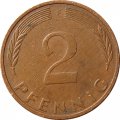ФРГ 2 пфеннига 1973 год (F)