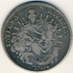 Бавария 1 талер 1755 год