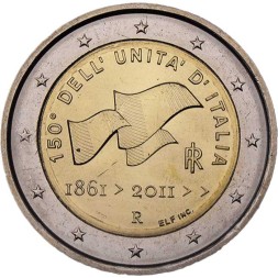 Италия 2 евро 2011 год - 150-летие объединения Италии (Рисорджименто)