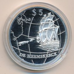 Новая Зеландия 5 долларов 1996 год