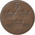 Швеция 5 эре 1926 год