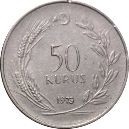 Турция 50 куруш 1973 год