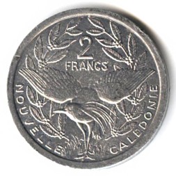 Монета Новая Каледония 2 франка 2004 год