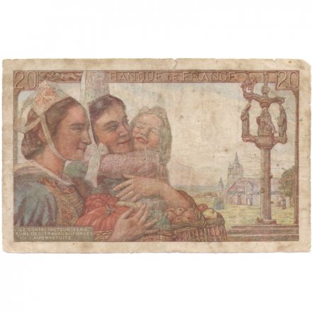 Франция 20 франков 1942 год - F