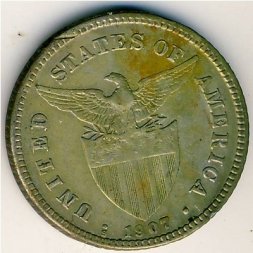 Филиппины 20 сентаво 1907 год