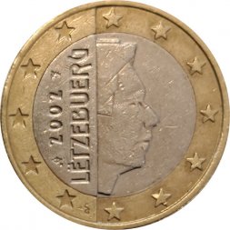 Люксембург 1 евро 2002 год