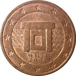 Мальта 2 евроцента 2008 год