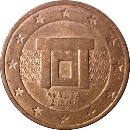 Мальта 2 евроцента 2008 год