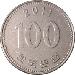 Южная Корея 100 вон 2011 год