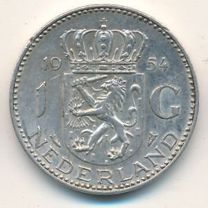 Нидерланды 1 гульден 1954 год