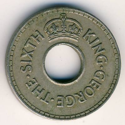 Фиджи 1/2 пенни 1951 год