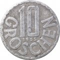 Австрия 10 грошей 1955 год