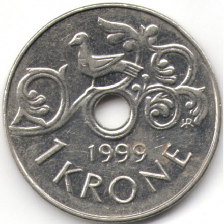 Норвегия 1 крона 1999 год
