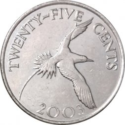 Бермудские острова 25 центов 2003 год