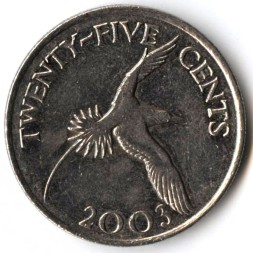 Бермудские острова 25 центов 2003 год