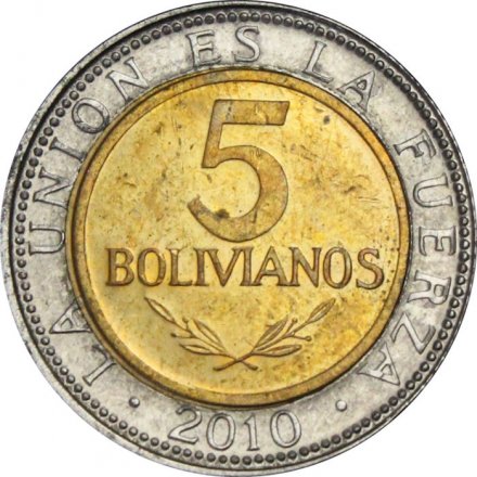 Боливия 5 боливиано 2010 год - Герб