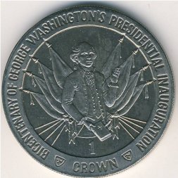 Остров Мэн 1 крона 1989 год