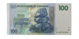 Зимбабве 100 долларов 2007 год - UNC
