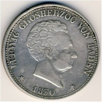 Монета Баден 1 талер 1830 год